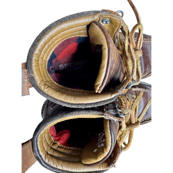 Sperry brown leather original lug chukka lace up ankle boots size 7 - Picture 6 of 13